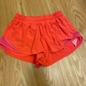 Coral Hottie Hot LULULEMON shorts